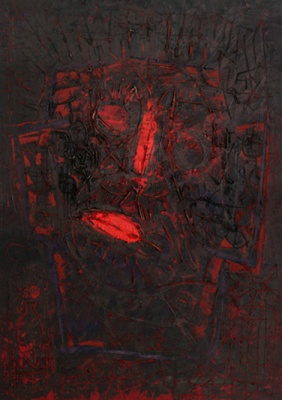 Face Markings, 2008,  Mixed media on canvas 200 x 140 cm. From: http://www.gajahgallery.com/artist.php?artistID=10